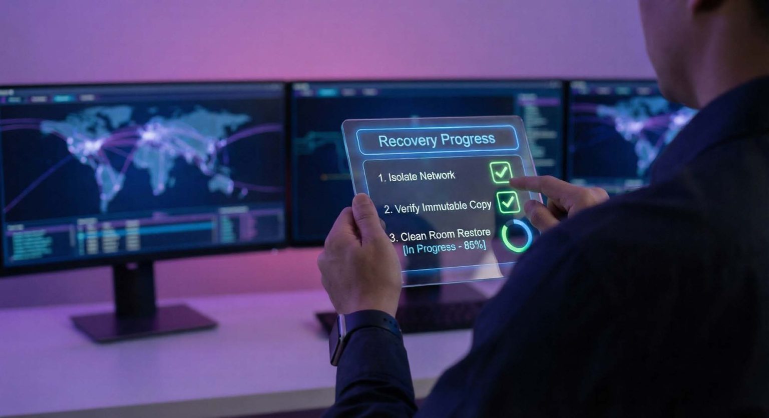 System Restoration Process Ransomware Recover from Ransomware in 24h with Isolated Backups - Arann Tech