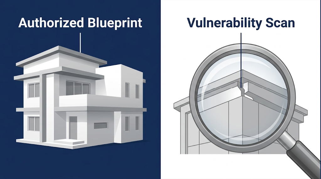 Comparison graphic showing the difference between defining a network baseline